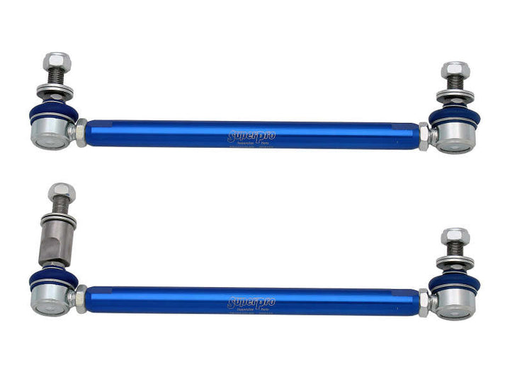 SuperPro 2015 Audi A3 Quattro Premium Front HD Adjustable End Link Set w/ DCC Adapter - Bull Strap