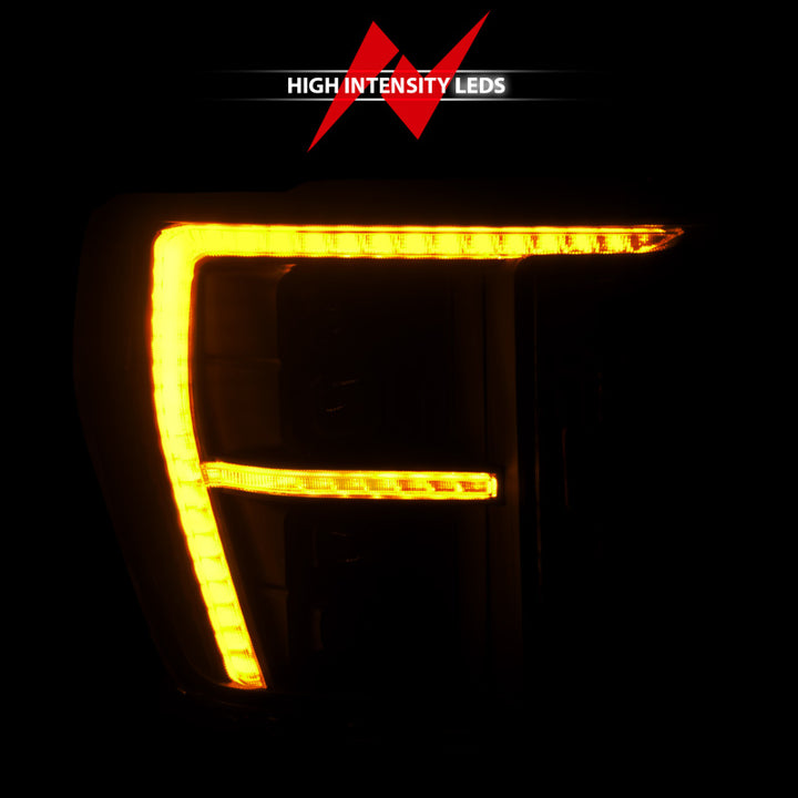 ANZO 21-23 Ford F-150 (w/Factory Halogen) Z-Series Full LED Proj Headlights - Pass. Side ONLY - Bull Strap