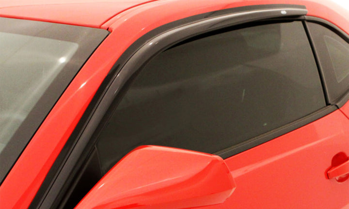 AVS 12-15 Honda Civic Coupe Ventvisor Outside Mount Window Deflectors 2pc - Smoke - Bull Strap