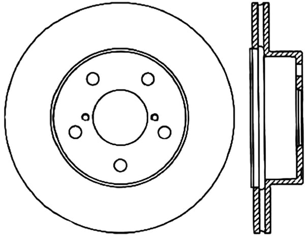 StopTech 05-07 Subaru Impreza WRX/STi Slotted & Drilled Left Rear Rotor - Bull Strap