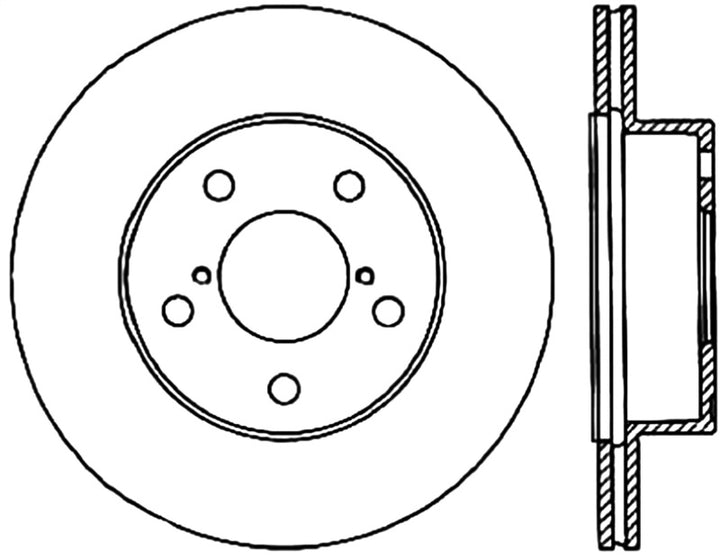 StopTech 05-07 Subaru Impreza WRX/STi Slotted & Drilled Right Rear Rotor - Bull Strap