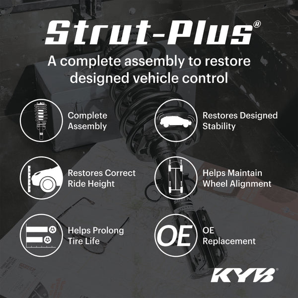 KYB Shocks & Struts Strut-Plus Front Left 12-14 Toyota Camry SE w/2.5L - Bull Strap