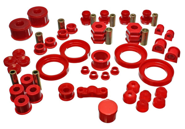 Energy Suspension 99-00 Honda Civic Si Red Hyper-Flex Master Bushing Set - Bull Strap