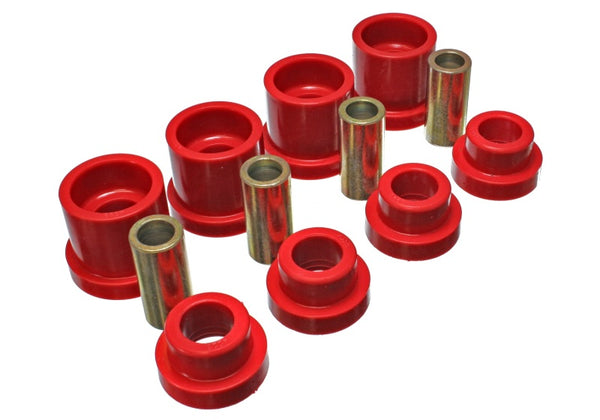 Energy Suspension 95-98 Nissan 240SX (S14) Red Rear Subframe Insert Set (Must reuse all metal parts) - Bull Strap