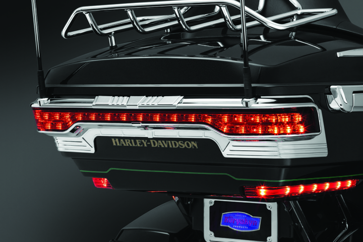 Kuryakyn Tri-Line Accent For Rear Tour-Pak Light Chrome - Bull Strap