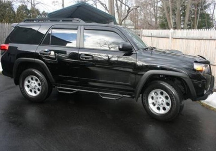 N-Fab Nerf Step 03-09 Toyota 4 Runner SUV 4 Door - Tex. Black - W2W - SRW - 2in - Bull Strap