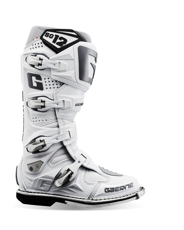 Gaerne SG12 Boot White Size - 13 - Bull Strap