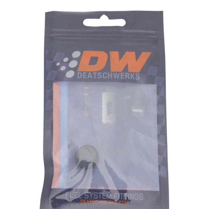 DeatschWerks 6AN ORB Male Plug Low Profile Internal Allen/Hex (Incl O-Ring) - Anodized Matte Black - Bull Strap