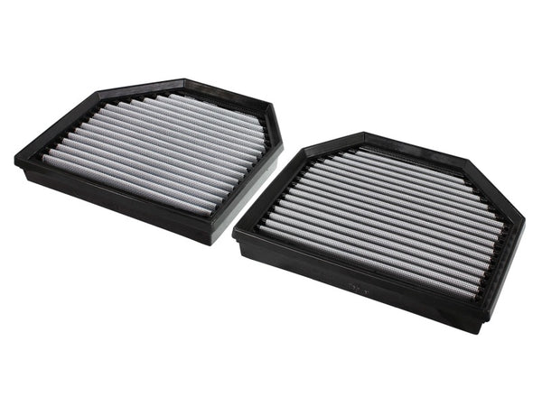 aFe MagnumFLOW OEM Replacement Air Filter PRO Dry S 2015 BMW M3/M4 (F80/F82) 3.0L S55 (tt) Qty. 2 - Bull Strap