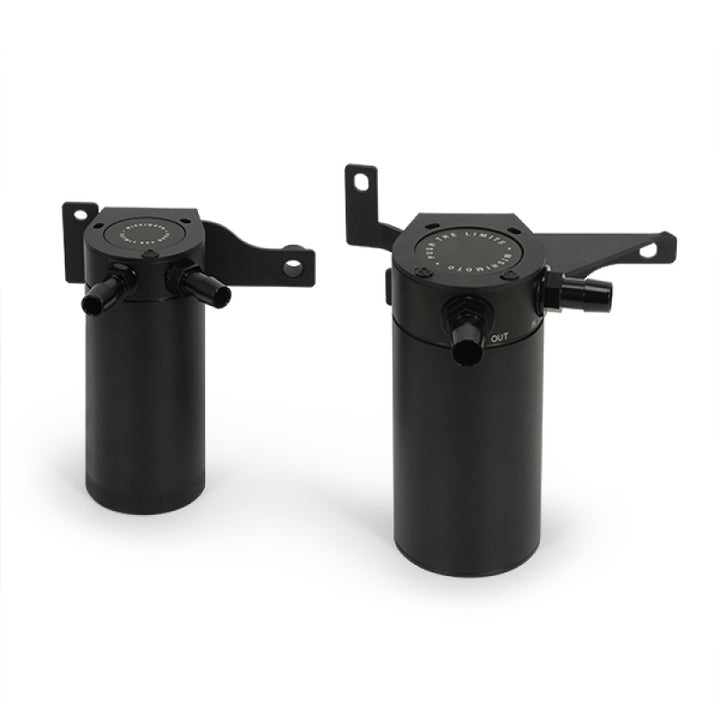 Mishimoto 11-14 Ford F-150 EcoBoost 3.5L Baffled Oil Catch Can Kit - Black - Bull Strap