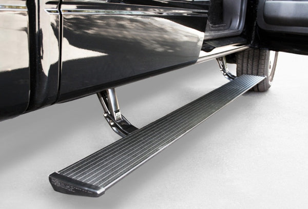 AMP Research 2009-2014 Ford F150 All Cabs PowerStep - Black - Bull Strap