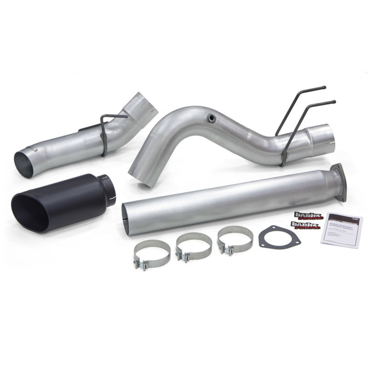 Banks Power 2017 Ford 6.7L 5in Monster Exhaust System - Single Exhaust w/ Black Tip - Bull Strap