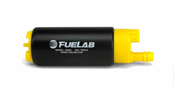 Fuelab 494 High Output In-Tank Electric Fuel Pump - 340 LPH In In-Line From Out - Bull Strap
