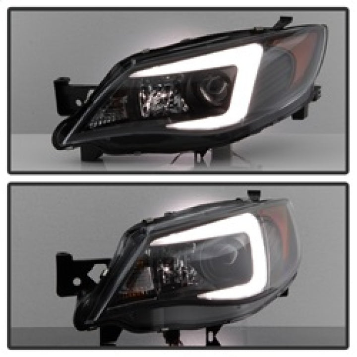 Spyder Subaru WRX 08-09 Projector Headlights - Halogen Model Only - Black PRO-YD-SWRX08-LBDRL-BK - Bull Strap