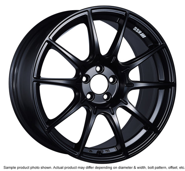 SSR GTX01 17x9 5x114.3 38mm Offset Flat Black Wheel - Bull Strap