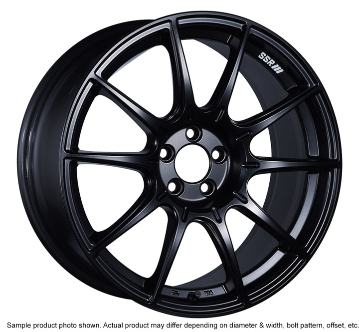 SSR GTX01 17x9 5x114.3 38mm Offset Flat Black Wheel - Bull Strap