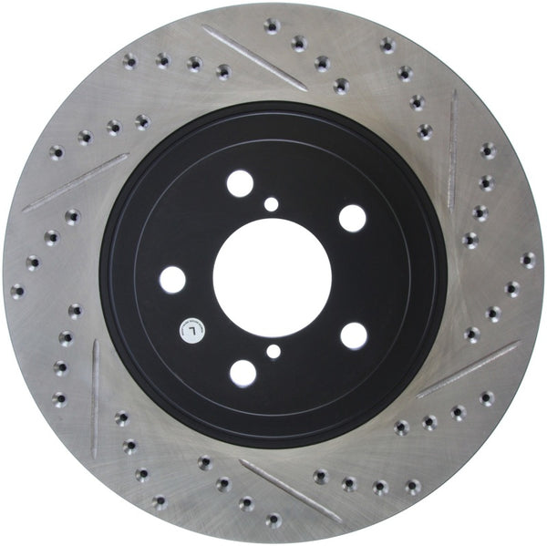 StopTech Slotted & Drilled Sport Brake Rotor - Bull Strap