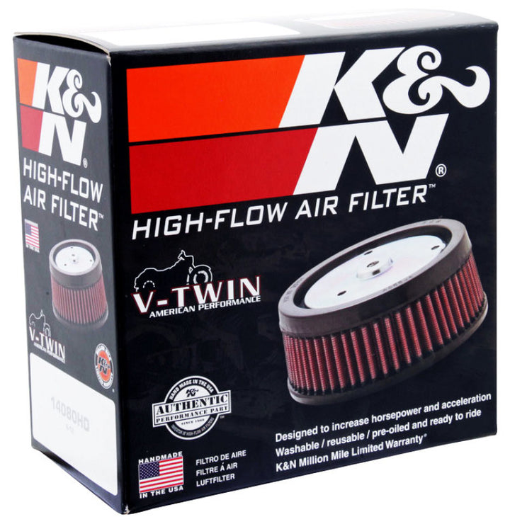 K&N Custom Air Filter Round 5-3/8in OD x 4in ID x 2in H - Bull Strap