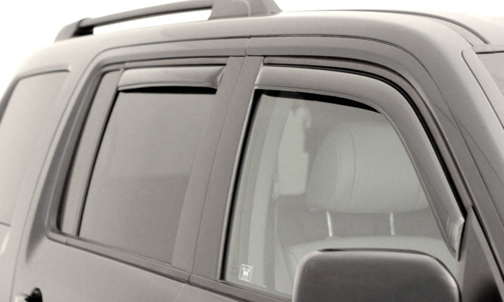 AVS 11-18 Jeep Grand Cherokee (Not L Model) Ventvisor In-Chnl FRT & RR Window Deflectors 4pc - Smk - Bull Strap