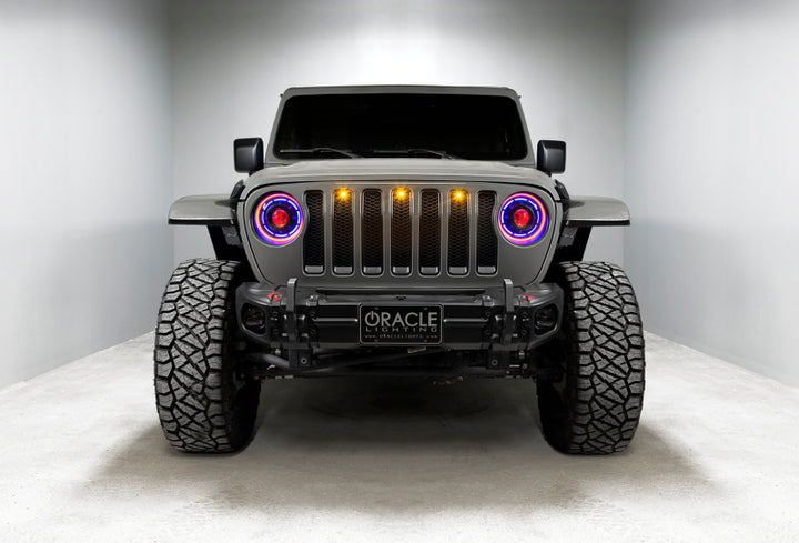 Oracle Oculus Bi-LED Projector Headlights for Jeep JL/Gladiator JT - w/ BC1 Controller - Bull Strap