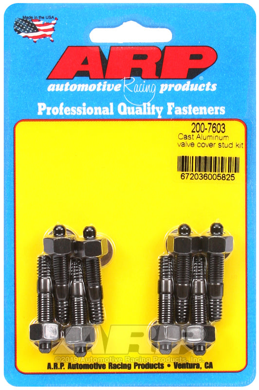 ARP Cast Aluminum Valve Cover Stud Kit - 1/4in x 20 1.5in OAL - Bull Strap