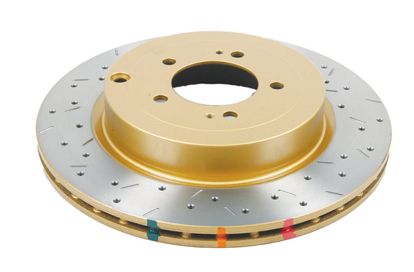 DBA 08+ EVO X Rear Drilled & Slotted 4000 Series Rotor - Bull Strap