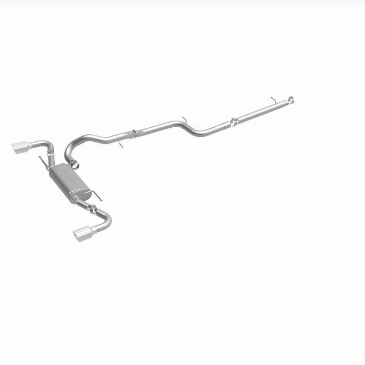 MagnaFlow 10-12 Mazda 3 L4 2.5L Hatchback Split Rear Exit Stainless Cat Back Performance Exhaust - Bull Strap