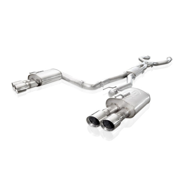 Stainless Works 2008-09 Pontiac G8 GT 3in Catback Systemt X-Pipe Turbo Chambered Muffler 3.5in Tips - Bull Strap