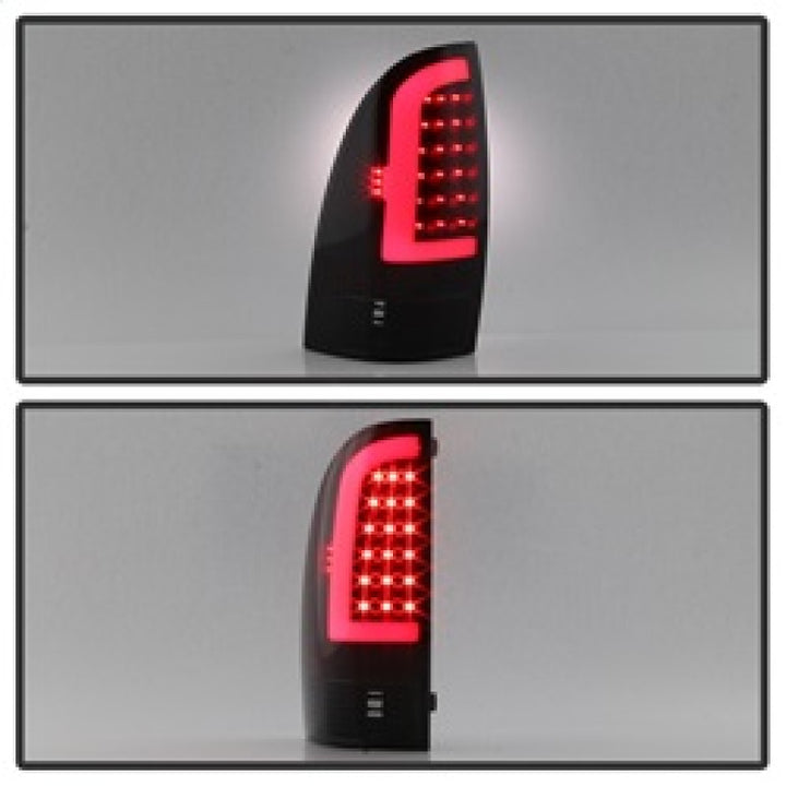 xTune 05-15 Toyota Tacoma (Excl LED Tail Lights) LED Tail Lights - Blk Smk (ALT-ON-TT05-LBLED-BSM) - Bull Strap