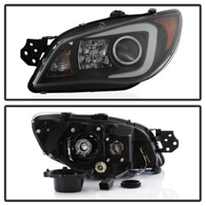 Spyder Subaru WRX 06-07 Projector Headlights - HID Model Only - Black PRO-YD-SWRX06-HID-LBDRL-BK - Bull Strap