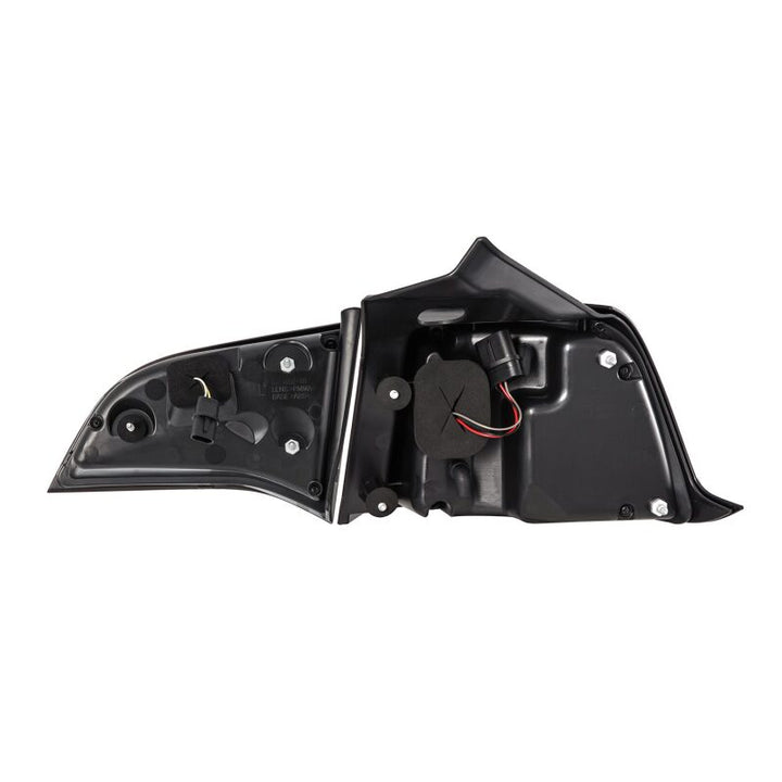 AlphaRex 20-22 Tesla Model Y PRO-Series LED Tail Lights Jet Black w/Seq Sig - Bull Strap