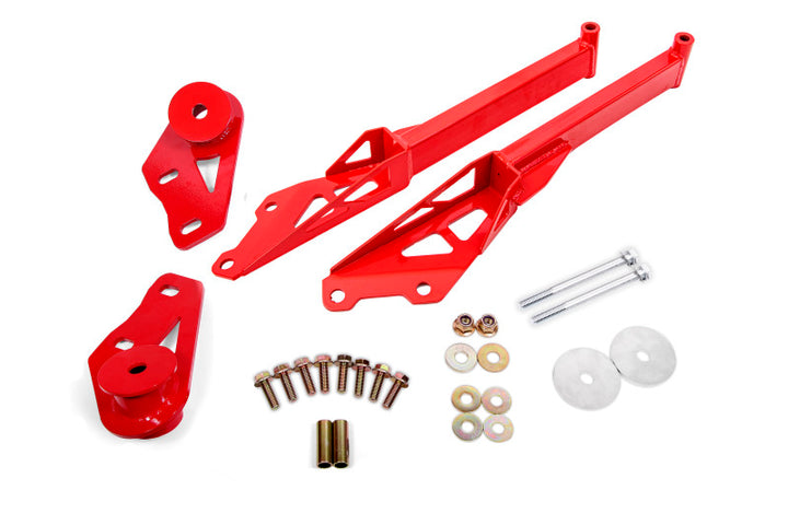 BMR Suspension 15-18 Ford Mustang S550 IRS Subframe Support Brace (Red) - Bull Strap
