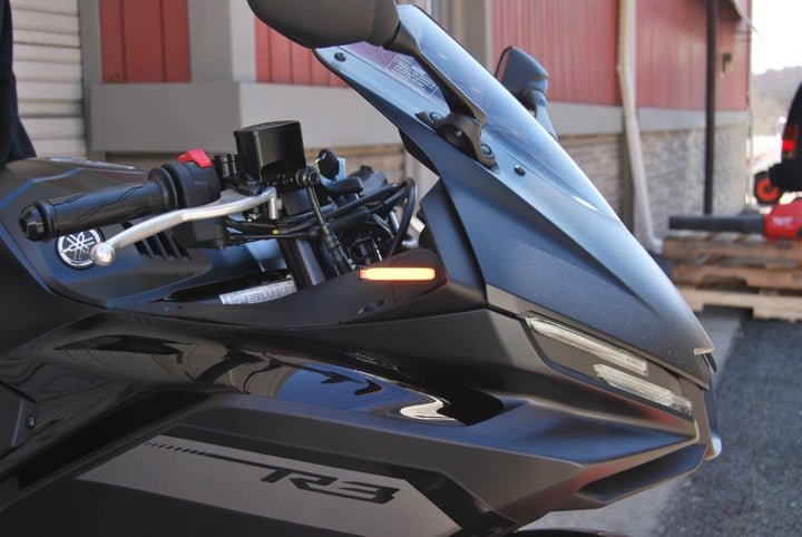 New Rage Cycles 25+ Yamaha R3 Front Turn Signals - Bull Strap