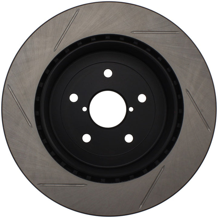 StopTech Power Slot 05-07 STi Rear Right Slotted Rotor - Bull Strap