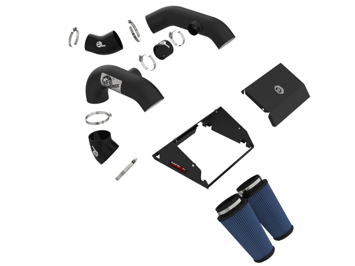aFe Rapid Induction Pro 5R Cold Air Intake System 21-22 Ford F-150 Raptor V6-3.5L (tt) - Bull Strap