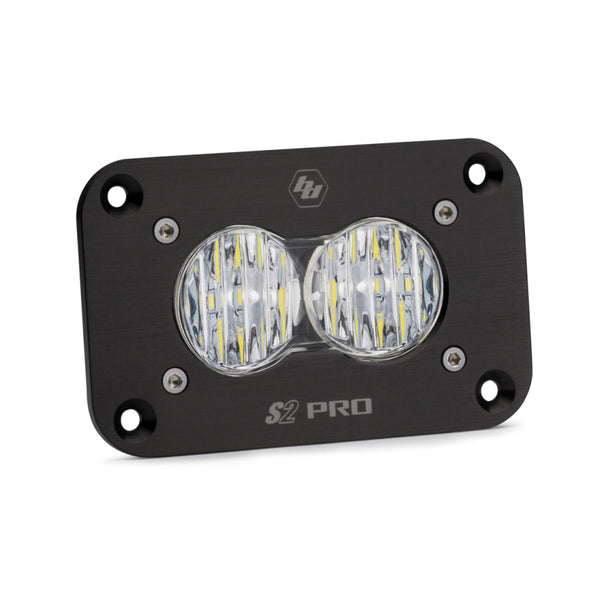 Baja Designs S2 Sport Flush Mount Wide Cornering Pattern LED Work Light - Clear Lens - Bull Strap