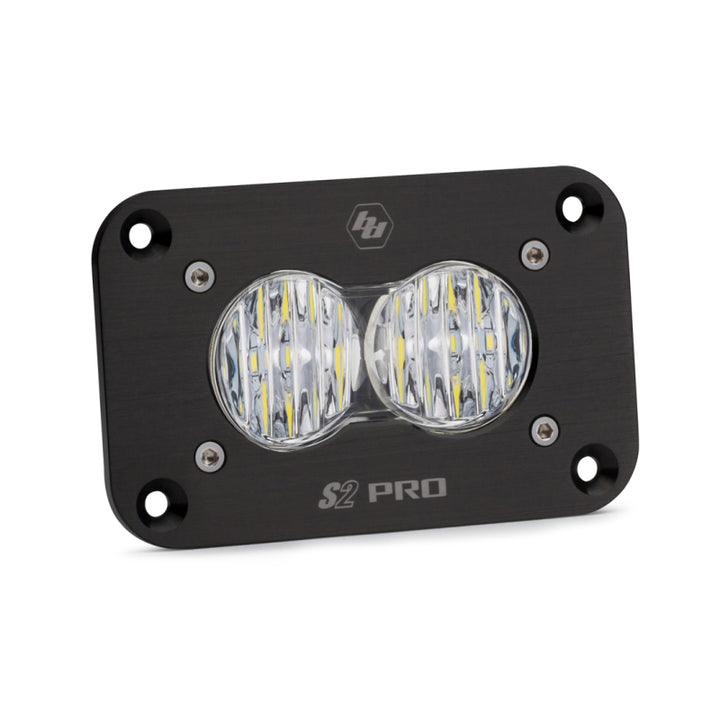 Baja Designs S2 Sport Flush Mount Wide Cornering Pattern LED Work Light - Clear Lens - Bull Strap