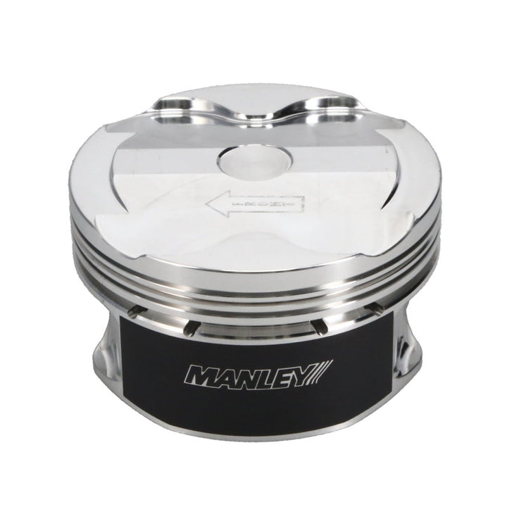 Manley 2018+ Ford Coyote 5.0L DOHC +1cc Dish 3.662in Bore 11:1 CR Platinum Piston Set - Bull Strap