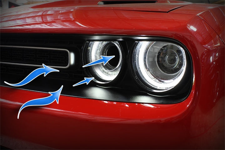 aFe Momentum GT Carbon Fiber Dynamic Air Scoop 15-18 Dodge Challenger V6-3.6L/V8-5.7L/6.4L HEMI - Bull Strap