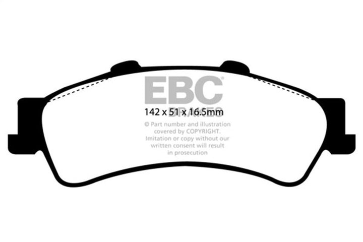 EBC 03-05 Chevrolet Astro Van 2WD Greenstuff Rear Brake Pads - Bull Strap