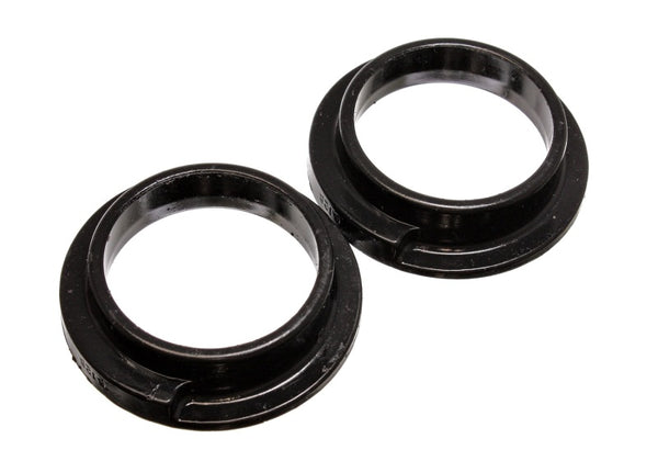 Energy Suspension Universal 3in ID 4 5/16in OD 1 1/8in H Black Coil Spring Isolators (2 per set) - Bull Strap