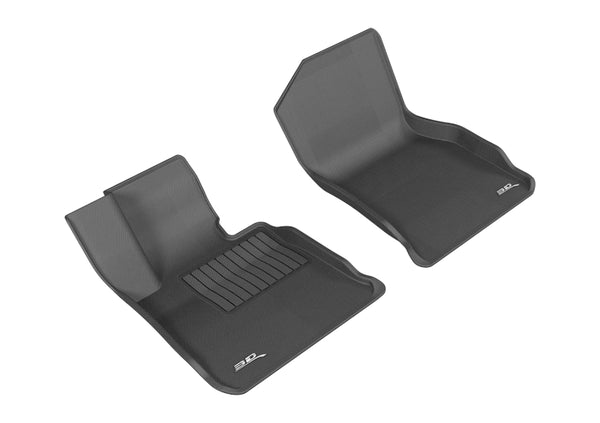 3D MAXpider 2014-2020 BMW 4 Series F32/F33/F36 Kagu 1st Row Floormat - Black - Bull Strap