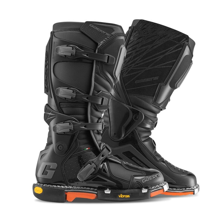 Gaerne Fastback Endurance Supermotard Boot Midnight Size - 10 - Bull Strap
