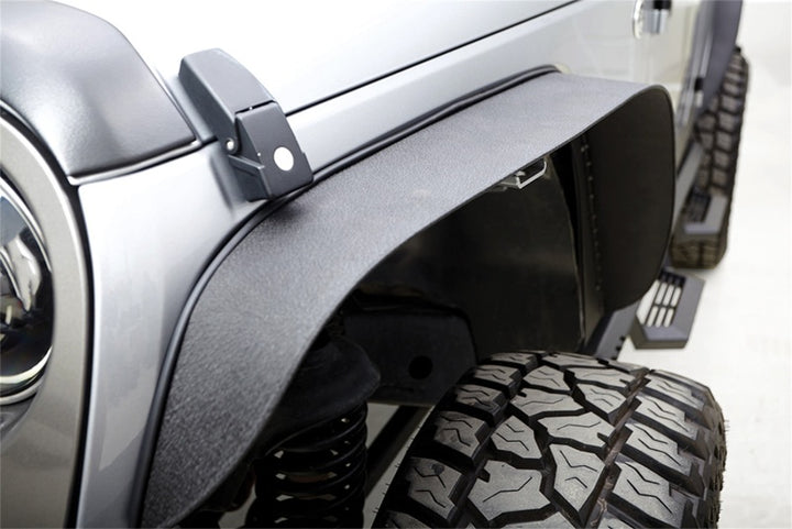 Rampage 2007-2018 Jeep Wrangler(JK) Steel Fender Flares - Slim - Black - Bull Strap