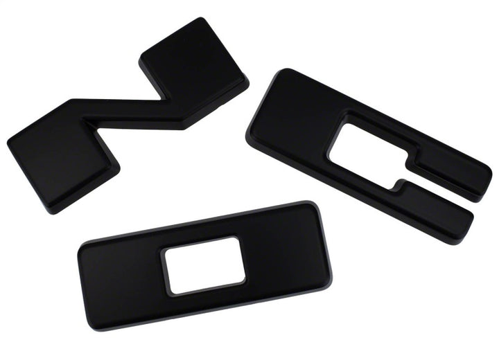 Ford Racing 2021+ Bronco Grille Lettering Overlay Kit - Black - Bull Strap