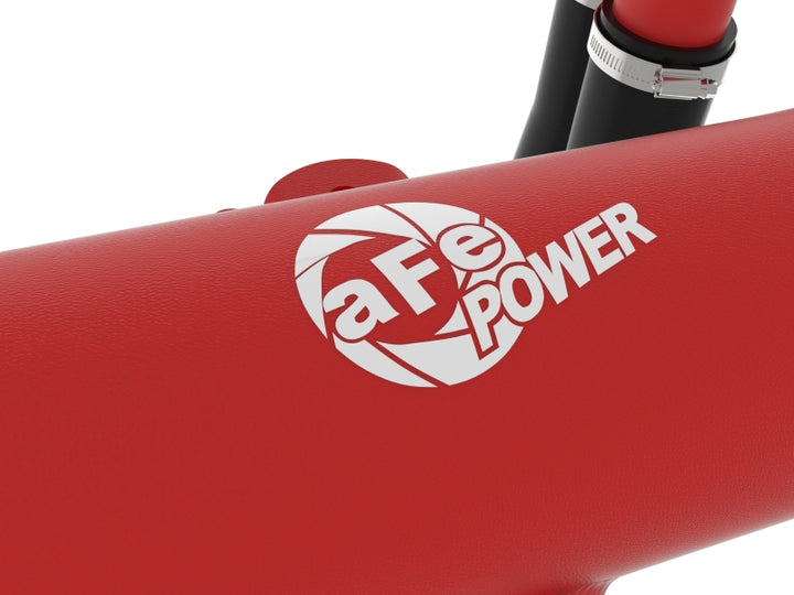 aFe 22-24 Ford Bronco Raptor BladeRunner Aluminum Hot and Cold Charge Pipe Kit Red - Bull Strap