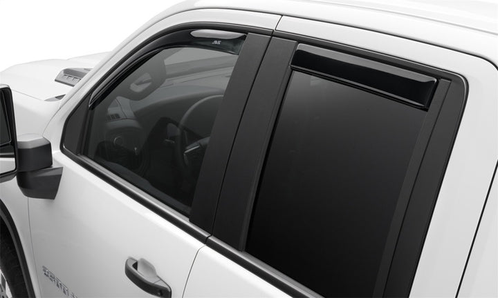 AVS 2019 Chevrolet Silverado 1500 Crew Cab Pickup Ventvisor In-Channel 4pc - Smoke - Bull Strap