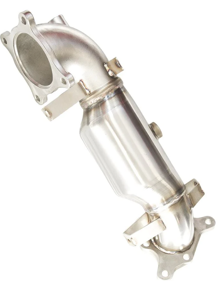 Invidia 17+ Honda Civic Type-R FK8 76mm Downpipe w/ High Flow Cat - Bull Strap