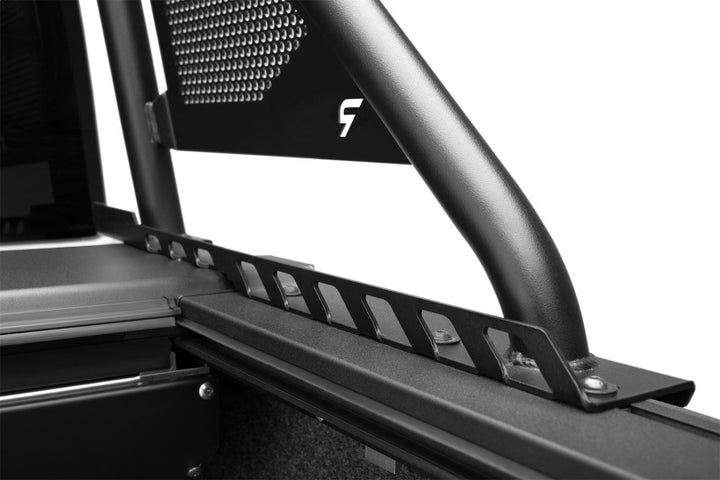 N-Fab ARC Sports Bar 20-22 Jeep Gladiator - Textured Black(Roll-N-Lock Cover Fitment Only) - Bull Strap