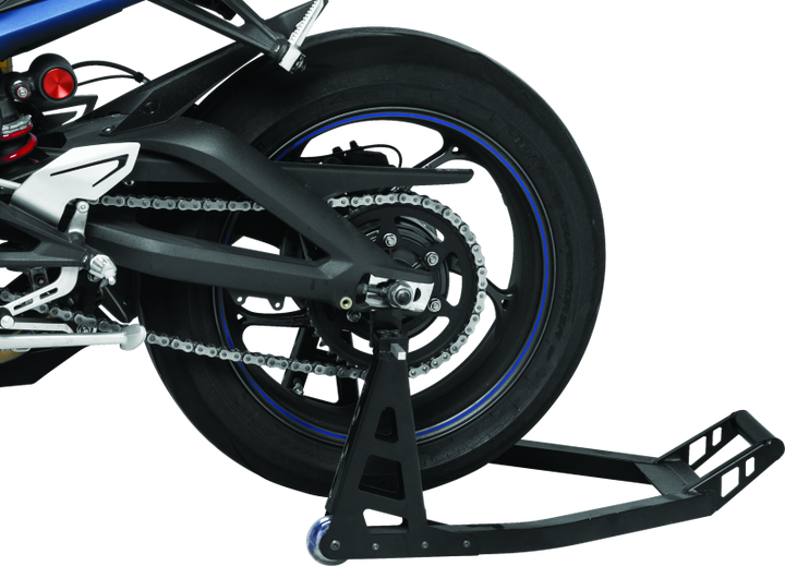 BikeMaster Universal Aluminum Stand - Rear - Black - Bull Strap
